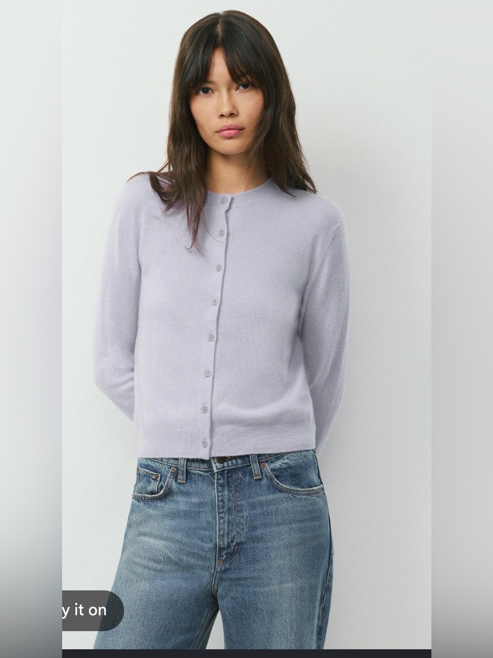 Wilt 100% Cashmere Bauble Button Baby Blue Cardigan , Large